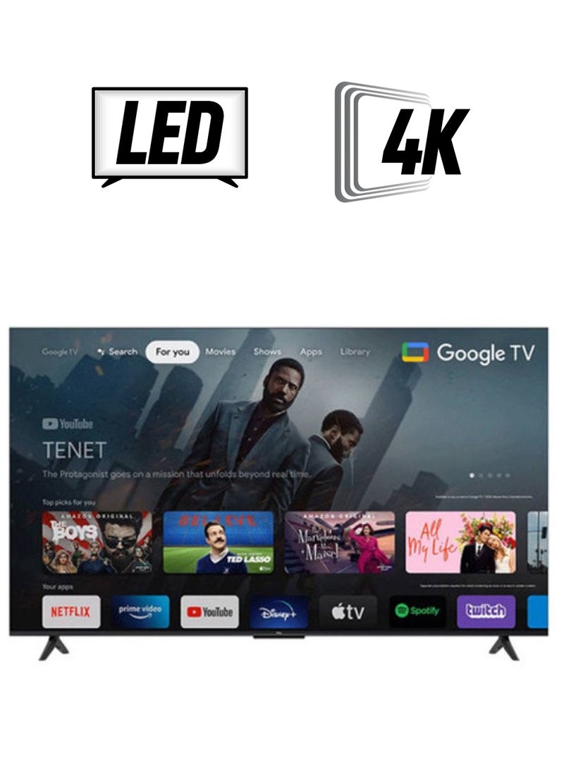 TCL - 58-Inch 4K UHD Smart TV, Google TV with Built-in Chromecast & Assistance, Hands-free Voice Control, Dolby Audio, HDR10, Micro Dimming technology, Edgeless Design 58P635 Black - Image 1