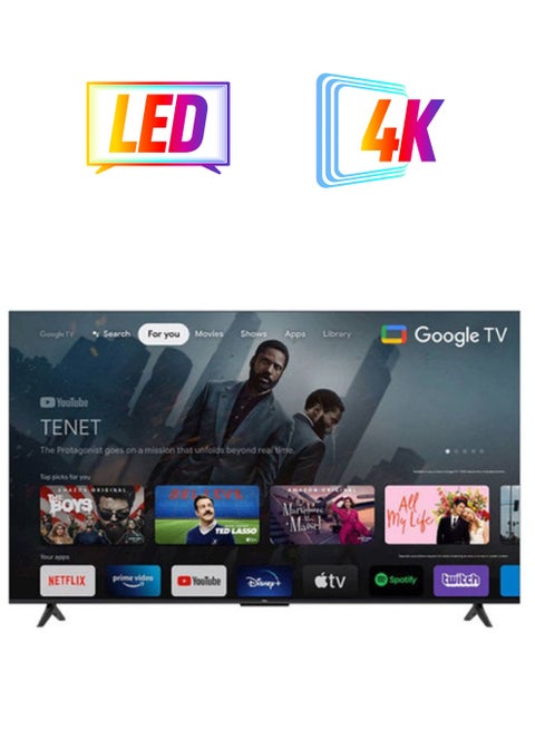58-Inch 4K UHD Smart TV, Google TV with Built-in Chromecast & Assistance, Hands-free Voice Control, Dolby Audio, HDR10, Micro Dimming technology, Edgeless Design 58P635 Black