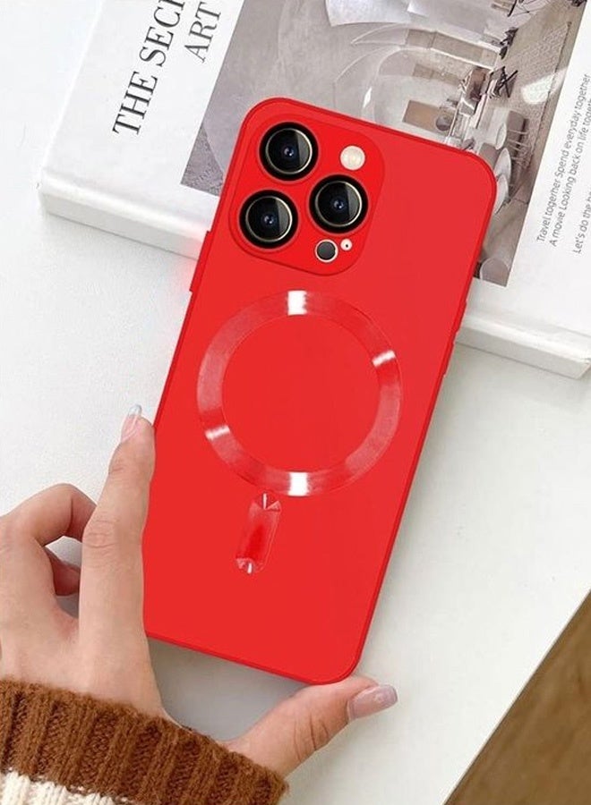 Magsafe Case Cover For Apple Iphone 14 Pro Max With High Grade Tpu Material And Full Body Protection - Red