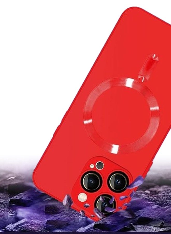 Magsafe Case Cover For Apple Iphone 14 Pro Max With High Grade Tpu Material And Full Body Protection - Red