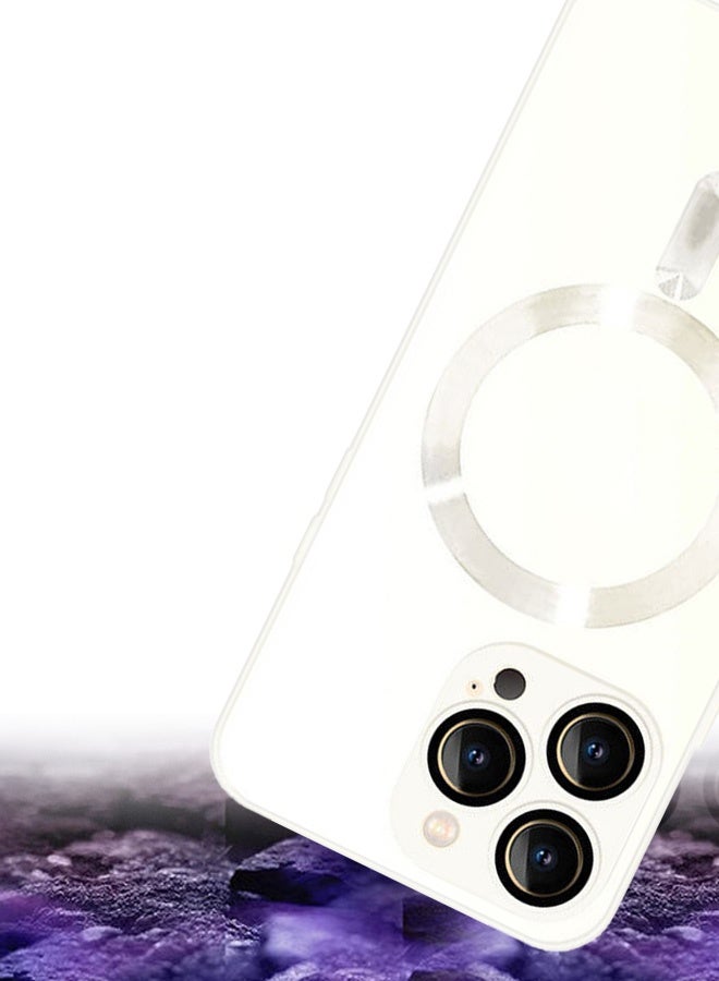 MARGOUN Magsafe Case Cover For Apple Iphone 13 Pro With High Grade Tpu Material And Full Body Protection - White - Image 5