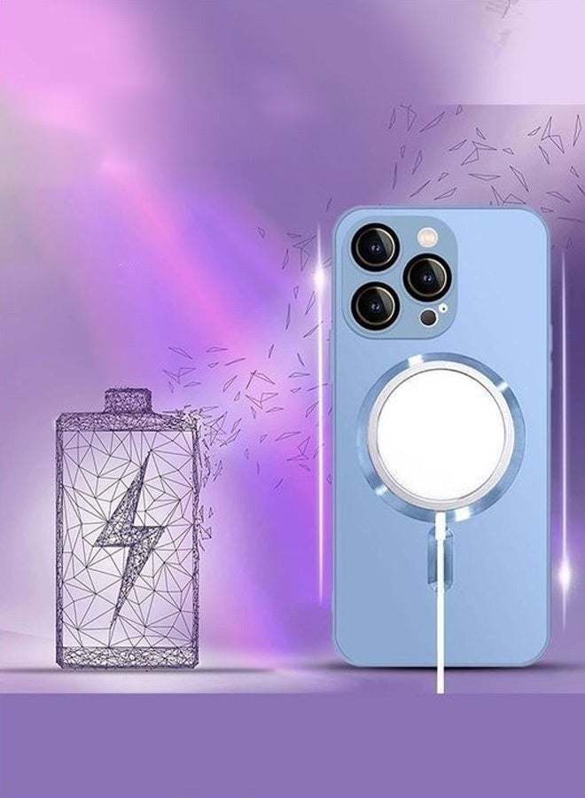 MARGOUN MagSafe Case Cover for Apple iPhone 13 Pro Max with High Grade Tpu Material and Full Body Protection - Sky Blue - Image 2