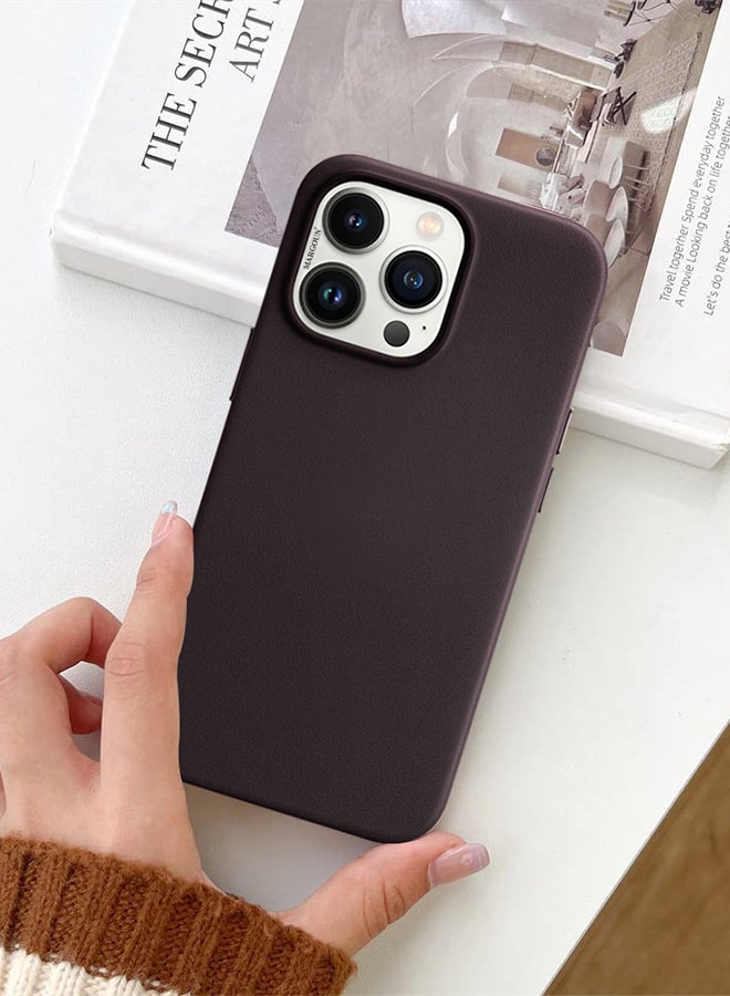 MARGOUN - iPhone 14 Pro Case And Cover Leather Case With Magsafe Purple - Image 1