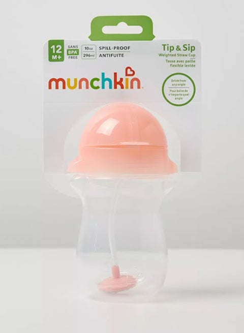 Click Lock Tip and Sip Weighted Straw Cup 10oz/296 Ml 12M+ Multicolor