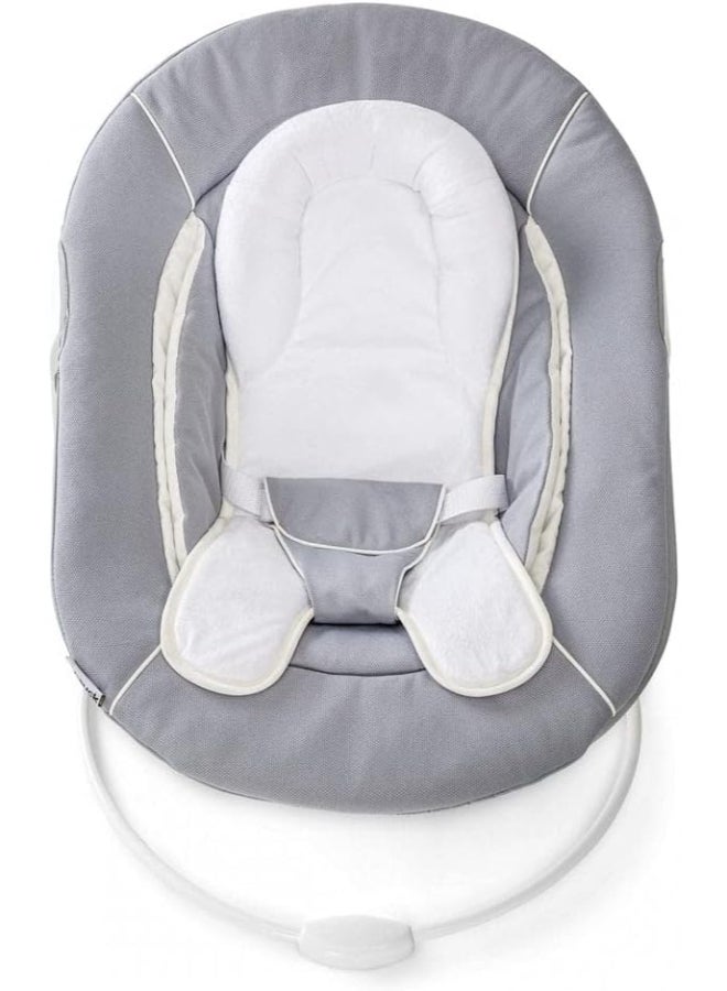 hauck - Alpha+ 2 In 1 Bouncer And Baby Rocker, Stretch Grey From Birth, Newborn Set, Compatible With Alpha Highchair - Image 1