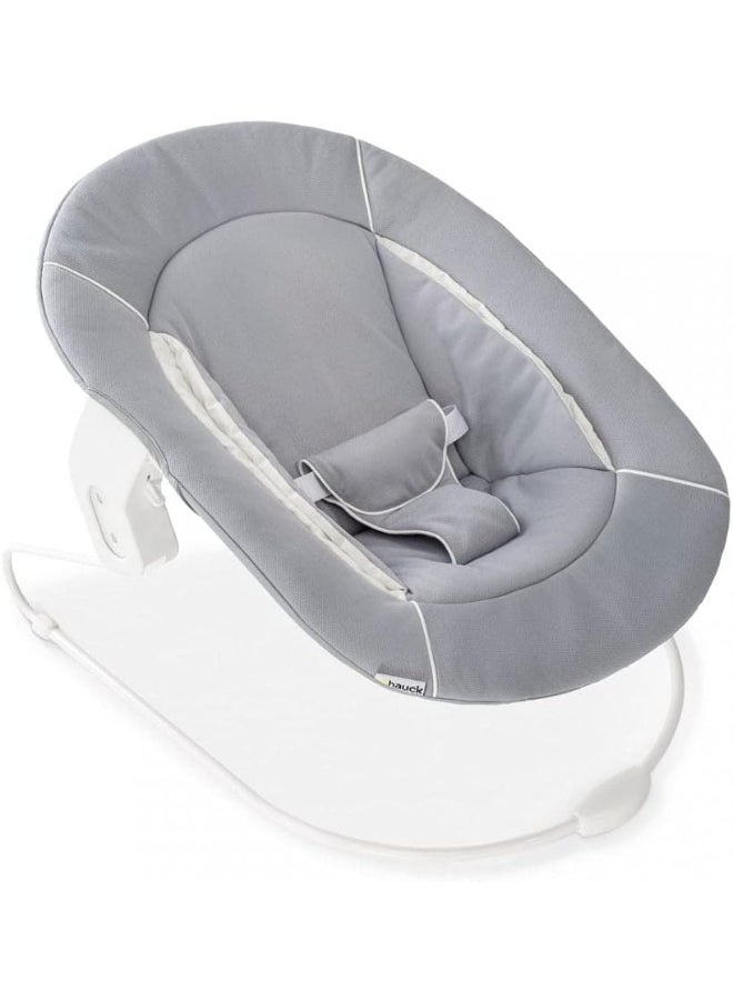 hauck - Alpha+ 2 In 1 Bouncer And Baby Rocker, Stretch Grey From Birth, Newborn Set, Compatible With Alpha Highchair - Image 1