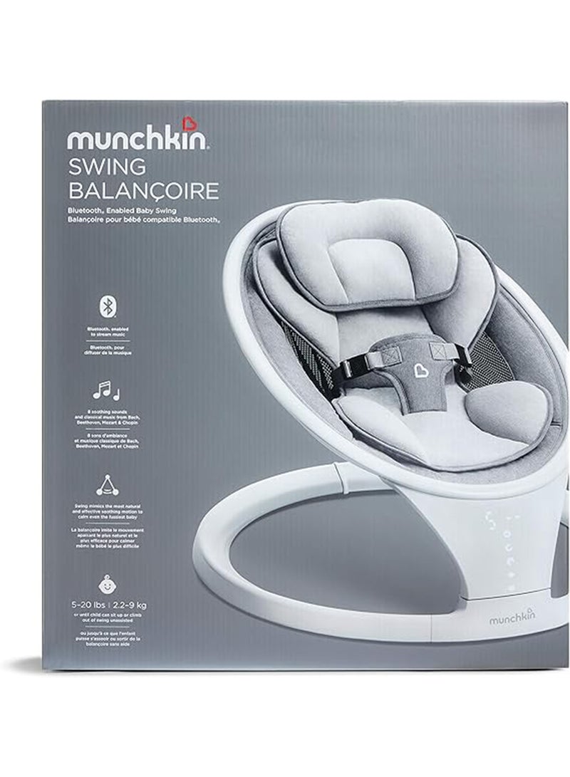 Munchkin - Bluetooth Enabled Lightweight Baby Swing - Image 1