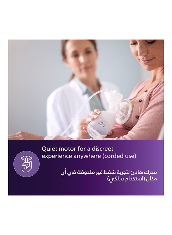Single Electric Breast Pump Corded| 3 Pin | No.1 Brand Recommended By Moms Worldwide | Natural Motion Technology For Quicker Milk Flow