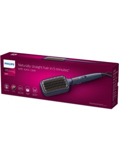 Philips Heated Straightening Brush Blue/Rose Gold 350mm  - Image 4