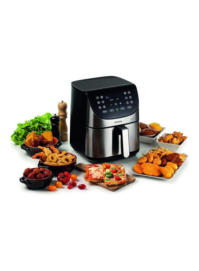 KENWOOD Digital Air Fryer XXXL 2.8Kg With Max Crisp Function Recipe Book Rapid Hot Air Circulation For Frying Grilling Broiling Roasting Baking And Toasting 7 L 1800 W HFM80.000SS Silver - Image 3