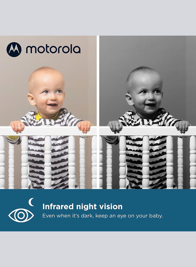 Motorola - Motorola 2.8 inches Video Baby Monitor with  Digital Zoom, Two-Way Audio, and Room Temperature Display - White - Image 1