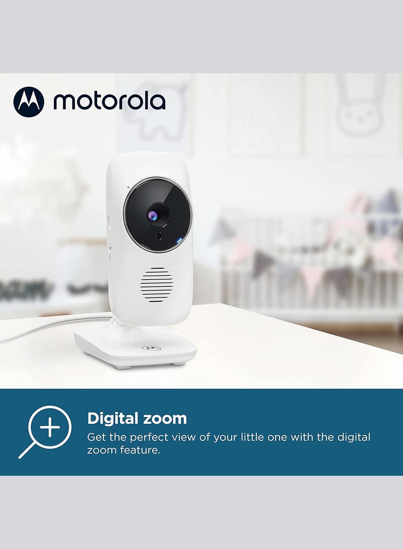 Motorola - Motorola 2.8 inches Video Baby Monitor with  Digital Zoom, Two-Way Audio, and Room Temperature Display - White - Image 1