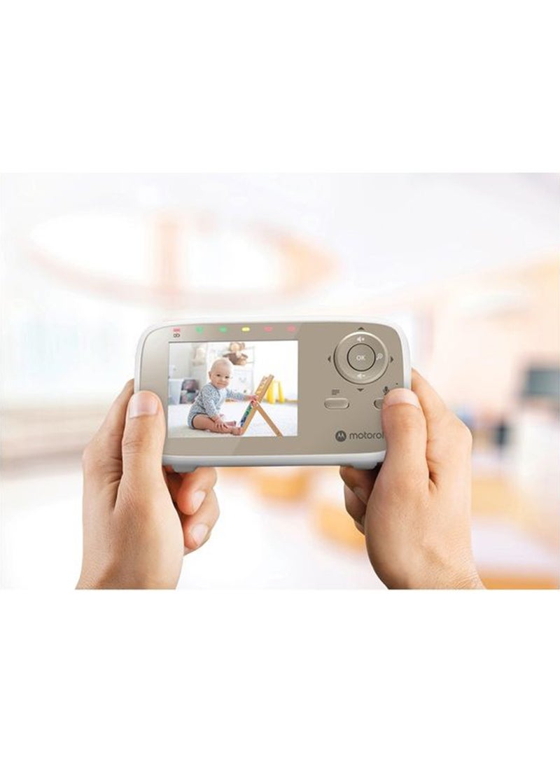 Motorola - Motorola 2.8 inches Video Baby Monitor with  Digital Zoom, Two-Way Audio, and Room Temperature Display - White - Image 1