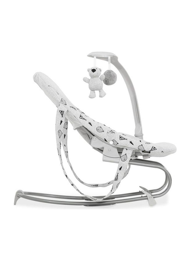 hauck - Sit N Relax 3-In-1 includes Baby Bouncer and High Chair, Compact & Foldable, with Plush Toys, Grey 0M+ - Image 1
