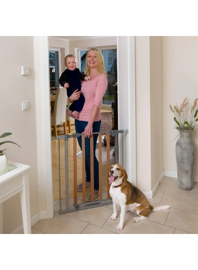 hauck Open And Stop Safety Gate, 74 - 81 Cm With 9 Cm Extension - White