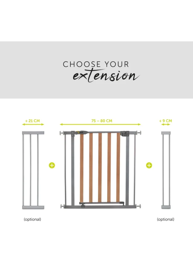 هوك 9 Cm Extension For Wood Lock, Stop And Safe 2 Safety Gate, Pressure Fit, Metal, Grey