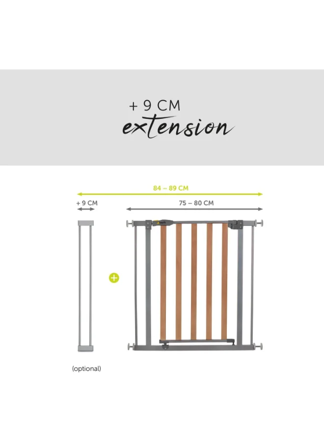 هوك 9 Cm Extension For Wood Lock, Stop And Safe 2 Safety Gate, Pressure Fit, Metal, Grey