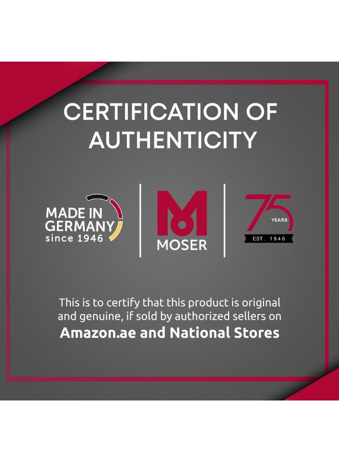 MOSER - 1400 Cordless Professional Hair Clipper For Men (Made In Germany) | High-Grade Stainless Steel Blade Set | Multiclick Adjustment | 3-Hour Battery Life And Fast Charging (1430-0150) Burgundy - Image 1