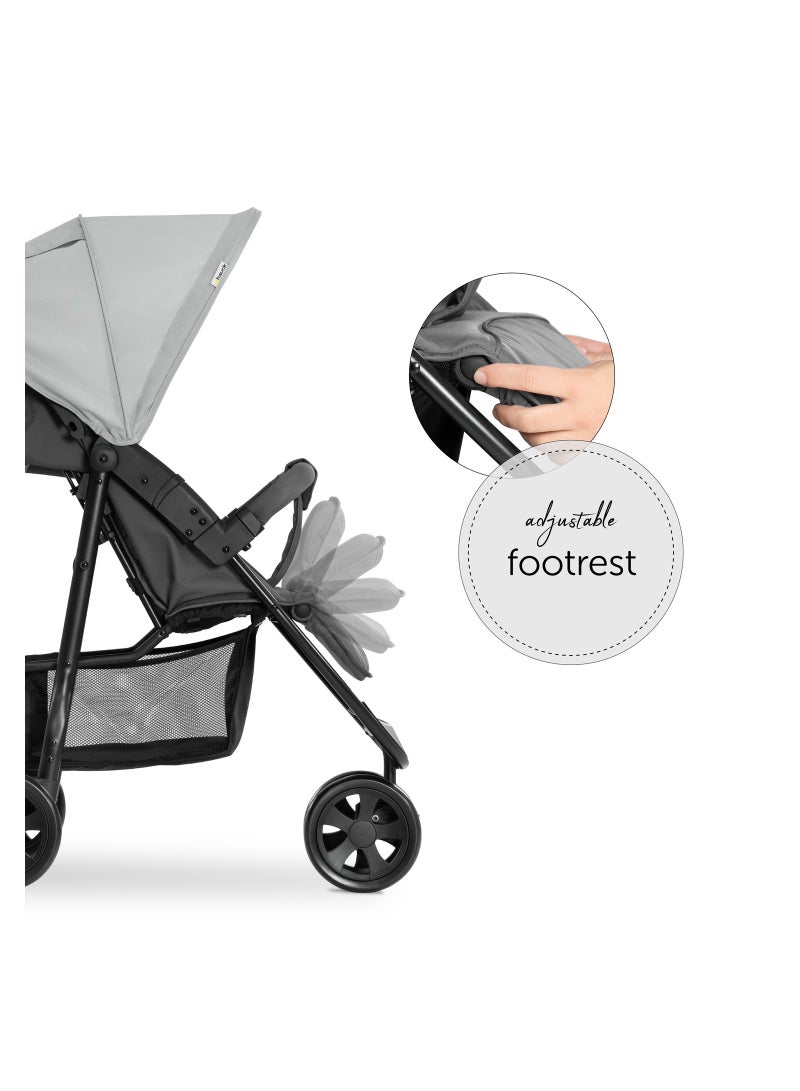 hauck - Citi Neo 3 Pushchair, Grey Lightweight 3 Wheeled Stroller (Only 7.5Kg), Compact And One Hand Folding, With Raincover - Image 1
