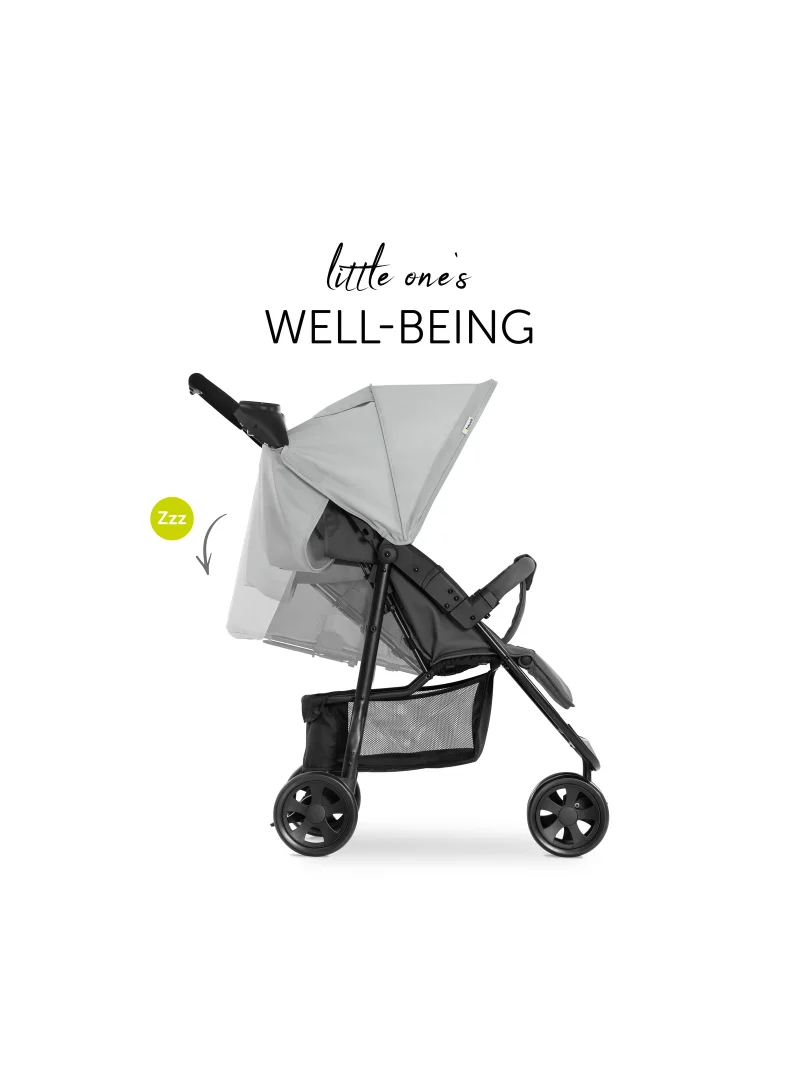 hauck Citi Neo 3 Pushchair, Grey Lightweight 3 Wheeled Stroller (Only 7.5Kg), Compact And One Hand Folding, With Raincover