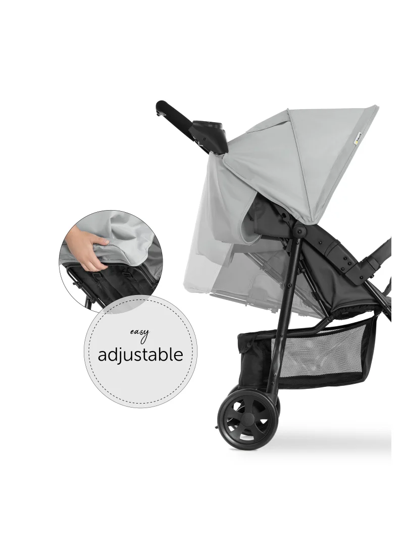 hauck Citi Neo 3 Pushchair, Grey Lightweight 3 Wheeled Stroller (Only 7.5Kg), Compact And One Hand Folding, With Raincover