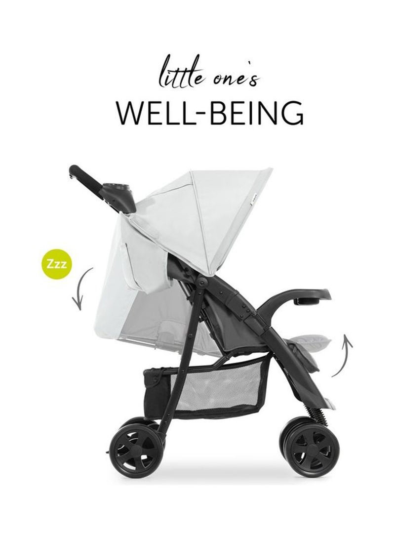 hauck - Shopper Neo 2 Pushchair, Grey Lightweight Travel Stroller (Only 7.9Kg), Compact And One Hand Folding, With Raincover - Image 1