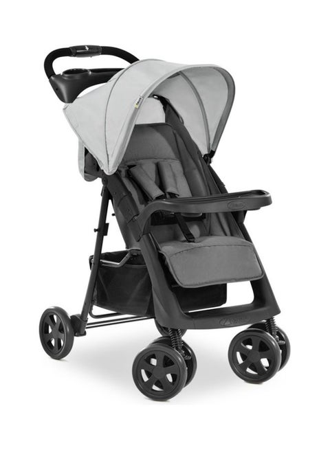 Shopper Neo 2 Pushchair, Grey Lightweight Travel Stroller (Only 7.9Kg), Compact And One Hand Folding, With Raincover
