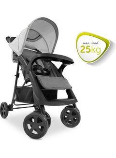 hauck Shopper Neo 2 Pushchair, Grey Lightweight Travel Stroller (Only 7.9Kg), Compact And One Hand Folding, With Raincover  - Image 2