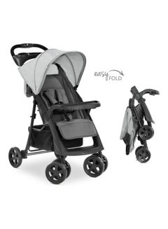 hauck Shopper Neo 2 Pushchair, Grey Lightweight Travel Stroller (Only 7.9Kg), Compact And One Hand Folding, With Raincover  - Image 5