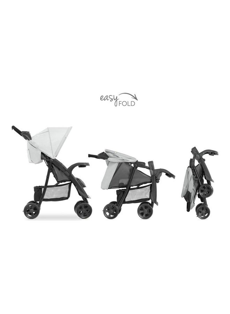 hauck - Shopper Neo 2 Pushchair, Grey Lightweight Travel Stroller (Only 7.9Kg), Compact And One Hand Folding, With Raincover - Image 1