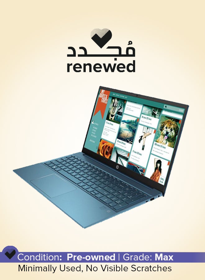 HP Renewed - Open Box Pavilion Laptop With 15.6-Inch FHD Touch Display, Intel Core i7-12th Gen/16GB RAM/512GB SSD/Intel Iris Graphics English Blue - Image 1