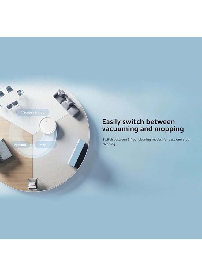Xiaomi - Robot Vacuum E10 | Slim Powerful Suction Fan Blower- 4000pa | High-efficiency filtration | with a 2600mAh Battery capacity | Remote control via Xioami Home App Control 35 W BHR6917EN/E10/B112 White - Image 1