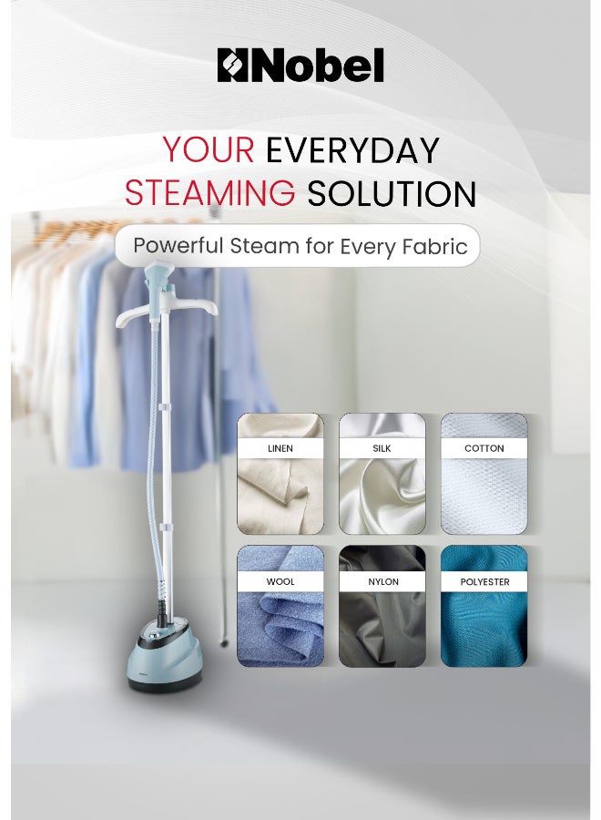 نوبل مكواة بخار للملابس مع عمود تلسكوبي قابل للتعديل، تدفق بخار 35 جرام/الدقيقة وتسخن خلال 45 ثانية فقط - Image 5