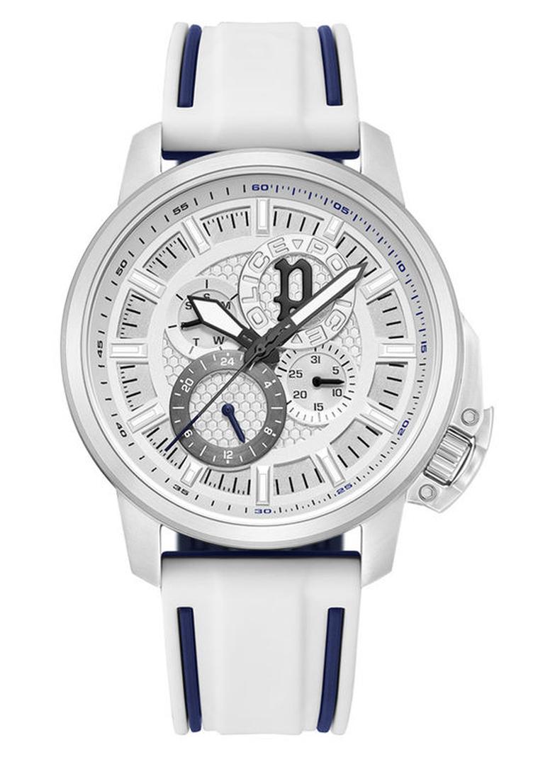 POLICE Men's Watch Dial With White Silicone Strap - PEWJQ0005105 - Image 1