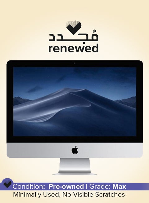 Renewed - iMac A1419 (2017) All-in-One With 21.5-Inch Full HD Display, Core i5 Processor/Dual Core/8GB RAM/1TB HDD/macOS English Silver