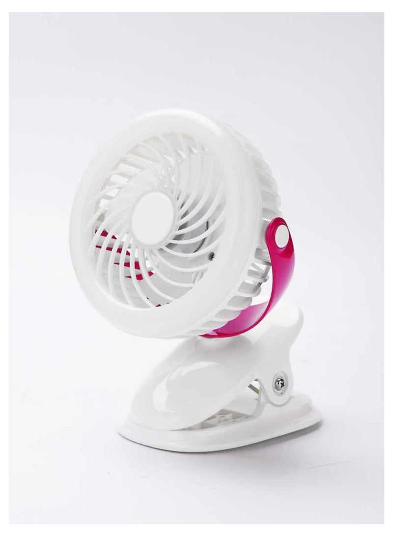 GEEPAS Rechargeable Clip Fan with LED Light Two Quiet Speeds with 7 Hours Continuous Working GF21137 white 