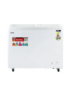 GEEPAS Faster Cooling Chest Showcase Freezer Convertible Freezer and Fridge Function Long Lasting Freshness with Temperature Control 220 W GCF3523SG White  - Image 1