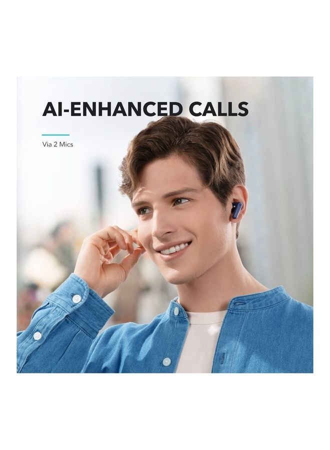 P20i True Wireless Earbuds, 10mm Drivers with Big Bass, 30H Long Playtime, IPX5 Water-Resistant, 2 Mics for AI Clear Calls, 22 Preset EQs, Customization via App Blue image 7
