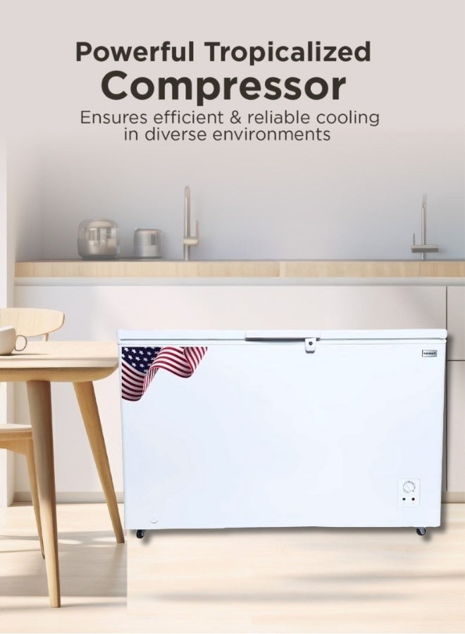Admiral 400 L Chest Freezer – Large‑Capacity Deep Freezer with Ultra‑Quiet High‑Performance Compressor, Energy‑Efficient Tropical Design, Eco‑Friendly R600a Refrigerant, Lockable Lid with Interior Light – White-ADCF400WE 400 L 230 W ADCF400WE White - Image 3