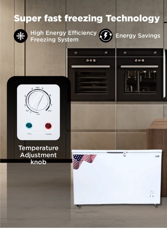 Admiral ADCF545WE 545 L Chest Freezer – Ultra‑Quiet, Energy‑Efficient Deep Freezer with Fast Freezing Compressor, Tropical‑Climate Ready, Eco‑Friendly R600a Refrigerant, Lockable Lid & Interior Lamp – White 545 L ADCF545WE White - Image 3