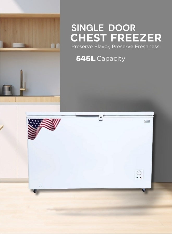 Admiral ADCF545WE 545 L Chest Freezer – Ultra‑Quiet, Energy‑Efficient Deep Freezer with Fast Freezing Compressor, Tropical‑Climate Ready, Eco‑Friendly R600a Refrigerant, Lockable Lid & Interior Lamp – White 545 L ADCF545WE White - Image 2