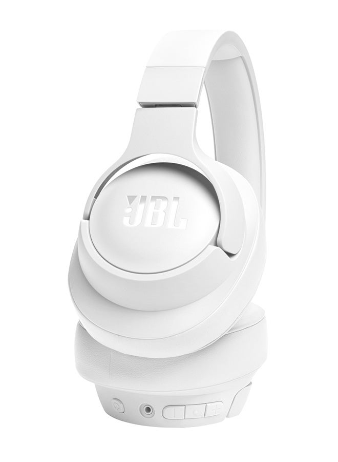 JBL Tune 720Bt Wireless Over Ear Headphones Pure Bass Sound 76H Battery Hands Free Call Plus Voice Aware Multi Point Connection Lightweight And Foldable Detachable Audio Cable White - Image 4
