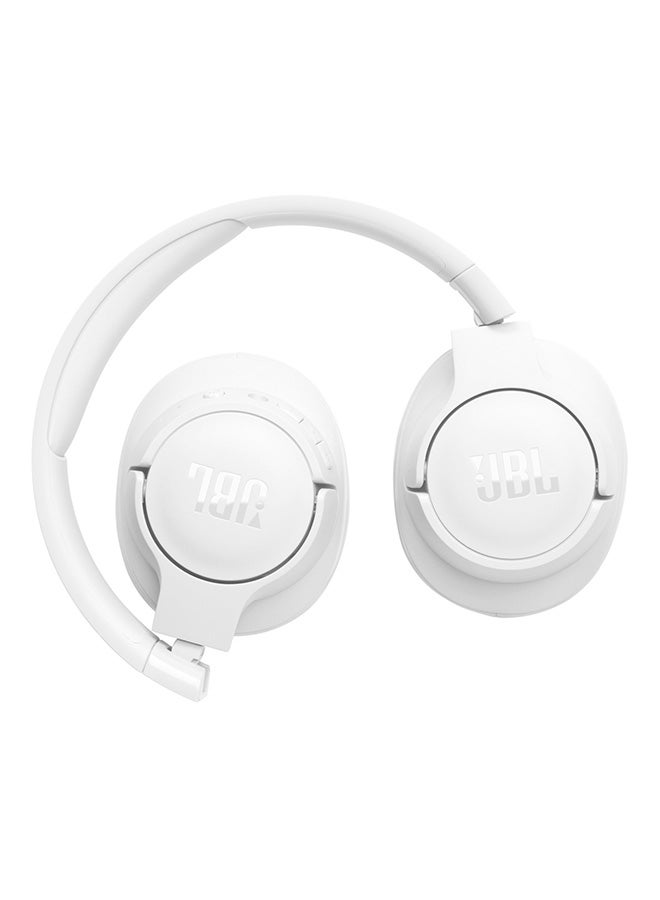 JBL Tune 720Bt Wireless Over Ear Headphones Pure Bass Sound 76H Battery Hands Free Call Plus Voice Aware Multi Point Connection Lightweight And Foldable Detachable Audio Cable White - Image 2