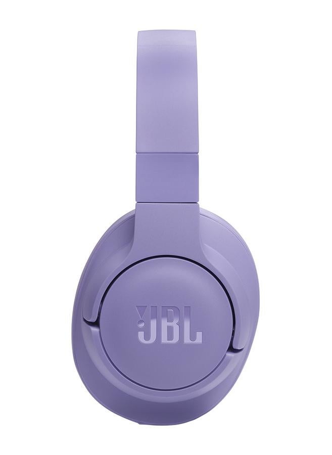 JBL Tune 720Bt Wireless Over Ear Headphones Pure Bass Sound 76H Battery Hands-Free Call Plus Voice Aware Multi Point Connection Lightweight And Foldable Detachable Audio Cable Purple - Image 4