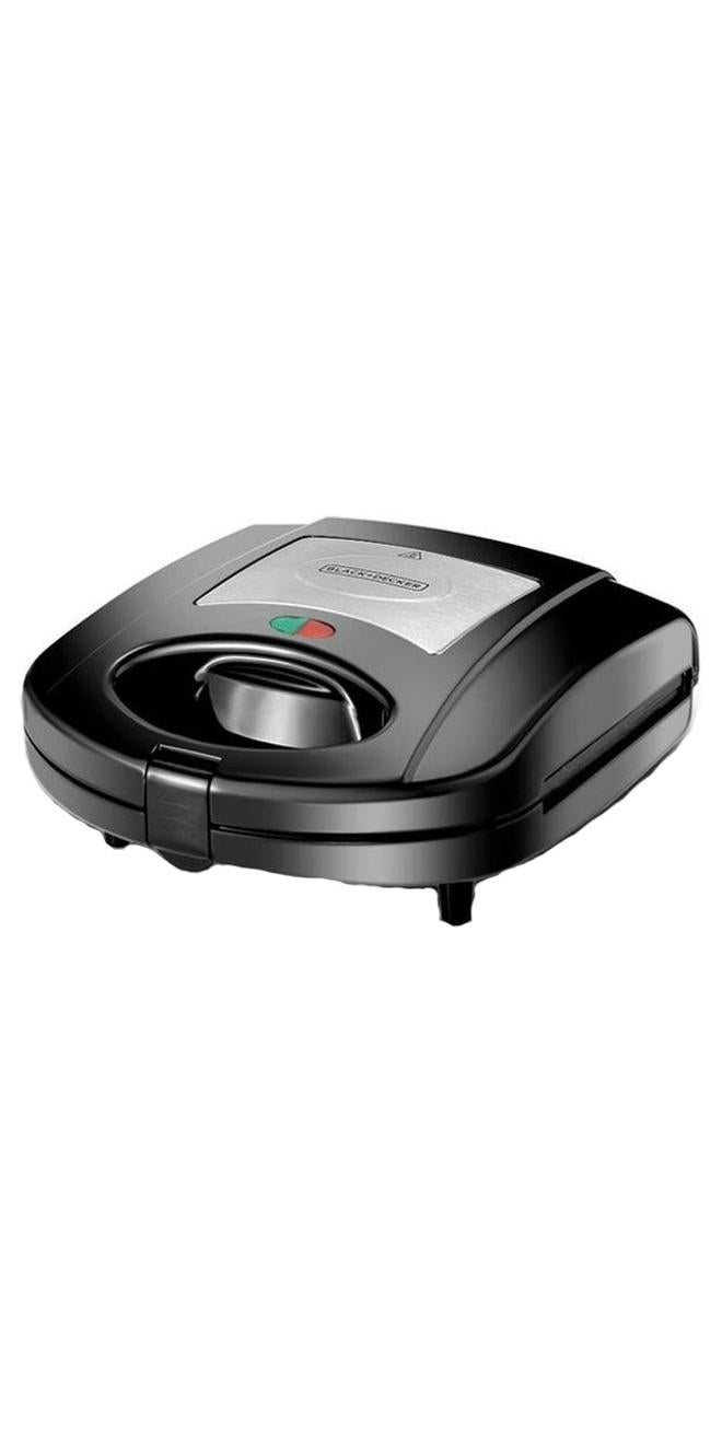 BLACK+DECKER 3 In 1 Interchangeable Grill & Waffle& Sandwich Maker 650 - 780 W TS2130-B5 Black - Image 1