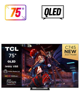 75 Inch TV QLED 4K 144Hz MEMC Built in receiver, Processor VRR Google TV HDMI 2.1 Game Mode @15ms - (2023) - 75C745 Black - pnsku/N53407024A/45/_/1739967083/eafd3d2f-8249-45e3-bf48-bf4d86020eea