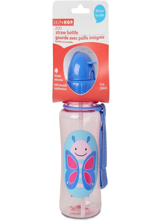 Zoo Straw Bottle Butterfly