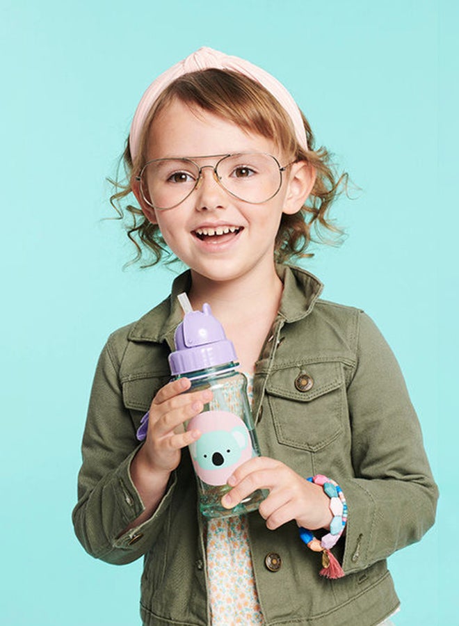 Skip Hop Toddler Sippy Cup With Straw, Zoo Straw Bottle, Koala  - Image 3