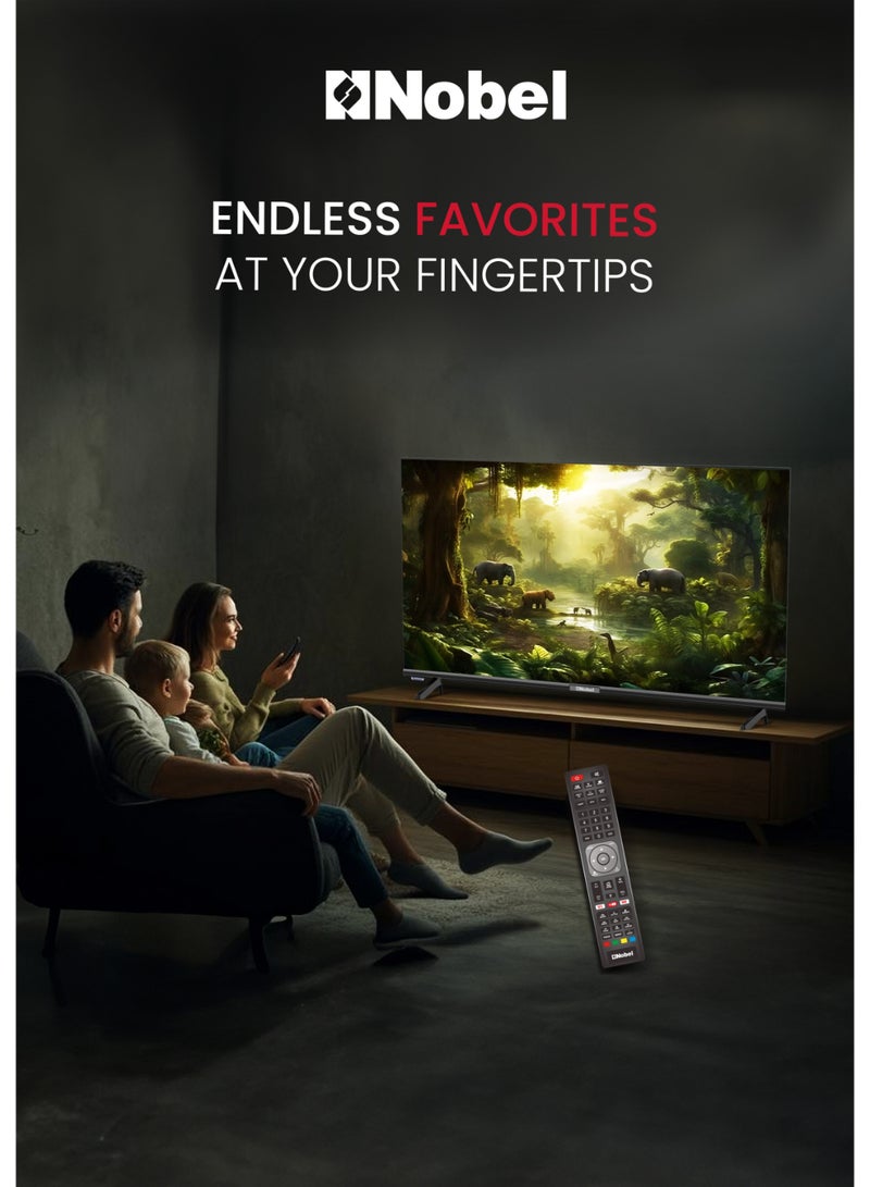 نوبل تلفزيون ذكي مقاس 32 بوصة، شاشة رفيعة للغاية مع HDMI USB Netflix وDVBT2 بدقة 1366 × 768 نظام تشغيل Android 11.0 - Image 3