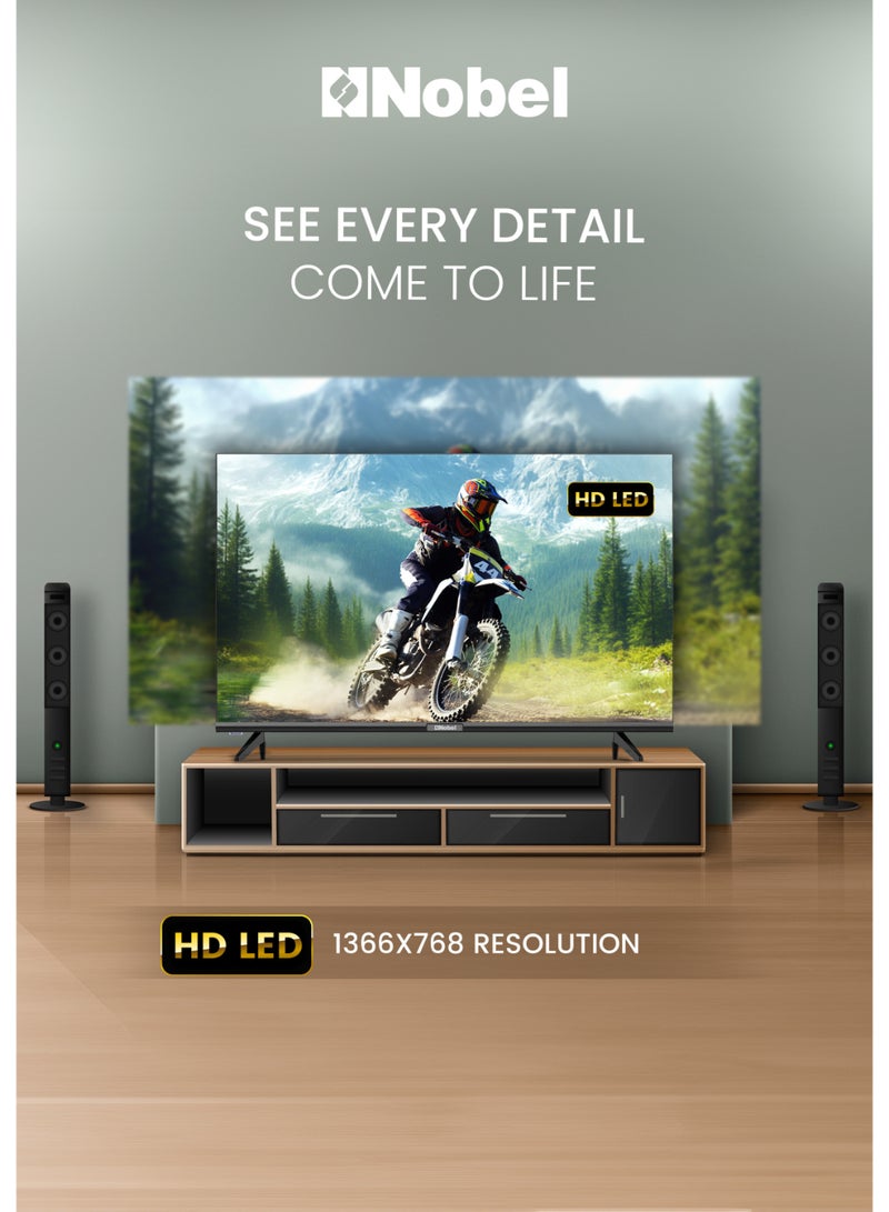 نوبل تلفزيون ذكي مقاس 32 بوصة، شاشة رفيعة للغاية مع HDMI USB Netflix وDVBT2 بدقة 1366 × 768 نظام تشغيل Android 11.0 - Image 5